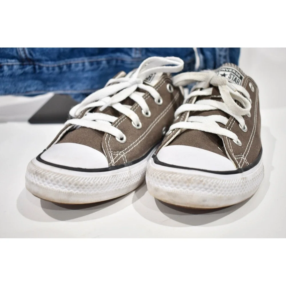 Converse All Star Chuck Taylor Low Top Grey Youth Sneakers Size 2 A09944C